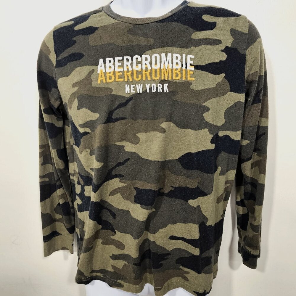 Abercrombie Kids Long Sleeve T-shirt Camouflage Green Size‎ 13/14 (52)